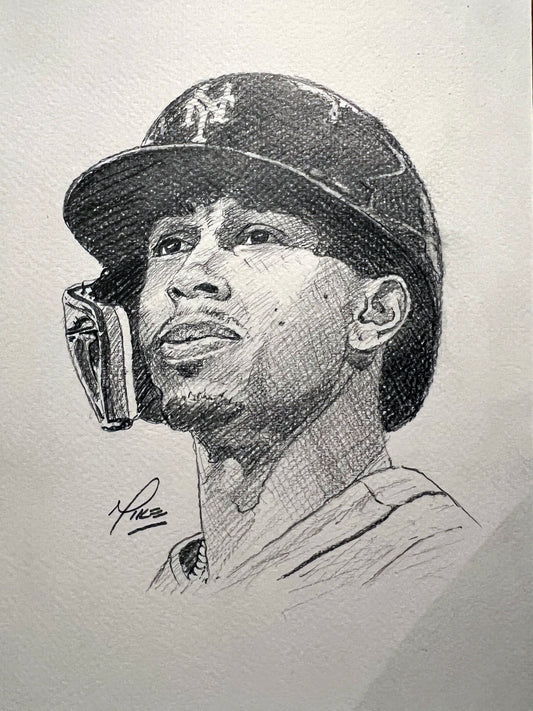 Francisco Lindor graphite sketch