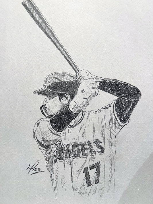 Shohei Ohtani (Angels) graphite sketch