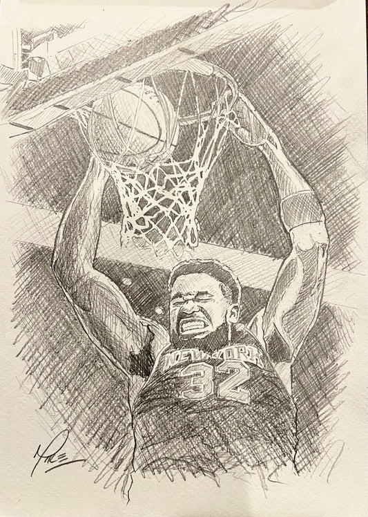 Karl-Anthony Towns graphite sketch