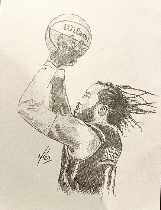 Jalen Brunson graphite sketch