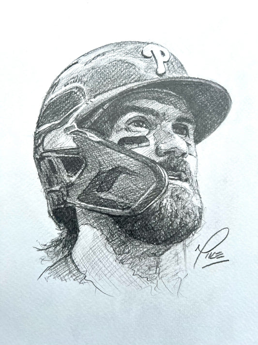 Bryce Harper graphite sketch