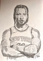 Jalen Brunson graphite sketch