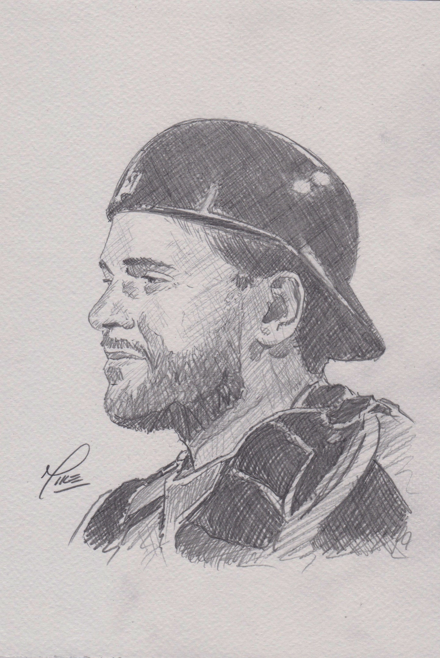 Mike Piazza graphite sketch