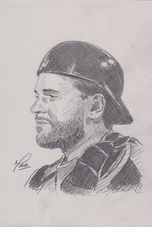 Mike Piazza graphite sketch